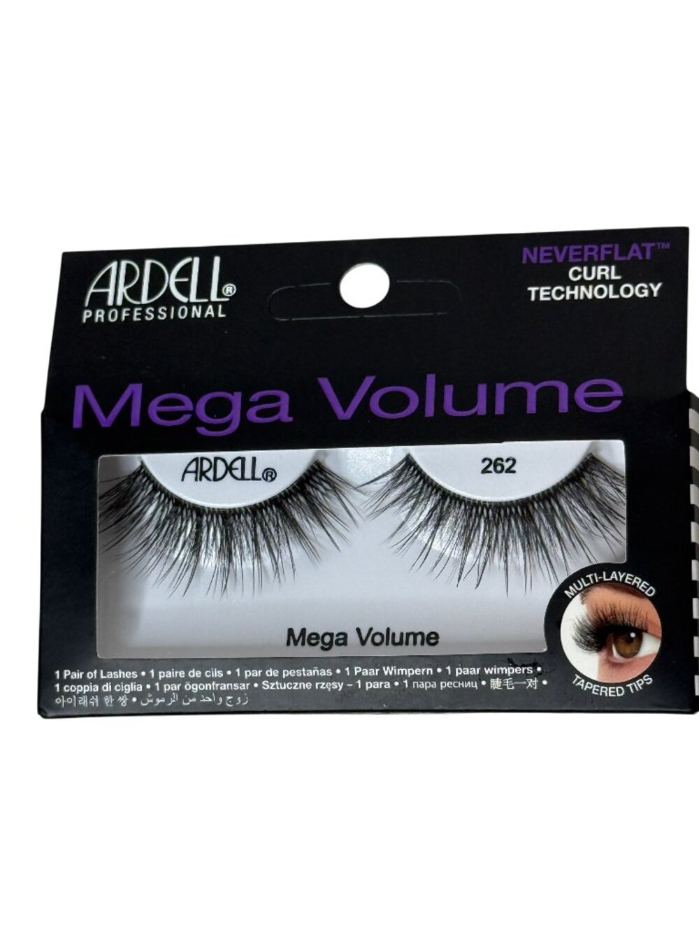 Ardell Mega Volume 262 False Eyelashes Multi Layered Tapered Tips New